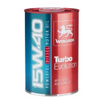Олива моторна WOLVER TURBO EVOLUTION 15W-40  каністра 1л жерсть