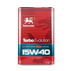 Олива моторна WOLVER TURBO EVOLUTION 15W-40  каністра 4л жерсть