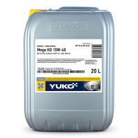 Олива моторна YUKO Mega HD 15W-40 API CI-4/CF 17,5кг каністра 20л ПЕ