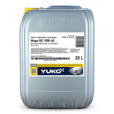 Олива моторна YUKO Mega HD 10W-40 API CI-4/CF, АСЕА Е4-16/Е7-16 17,5кг каністра 20л ПЕ