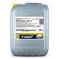 Олива моторна YUKO MEGA DIESEL 15W-40 API CI-4/SL 17,5кг каністра 20л ПЕ