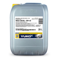 Олива моторна YUKO MEGA DIESEL 15W-40 API CI-4/SL 17,5кг каністра 20л ПЕ