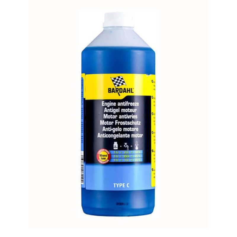Конц. Антифриза BARDAHL ENGINE ANTIFREEZE ANTIGEL UNIVERSАL BLUE синій 1л.