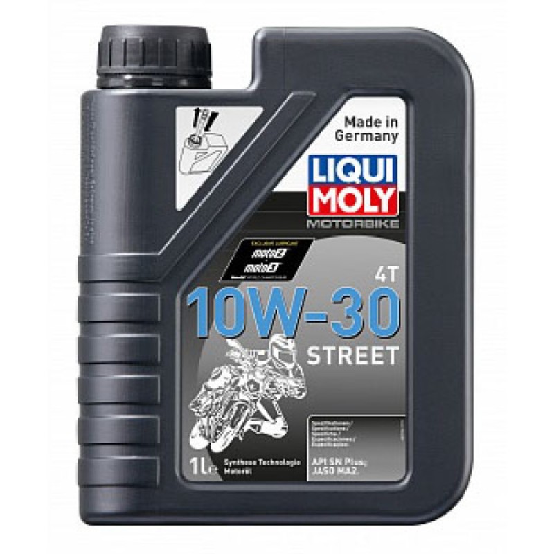 LIQUI MOLY НС-синтетична моторна олва для 4-тактних мотоциклів Motorbike 4T Street 10W-30 1л.
